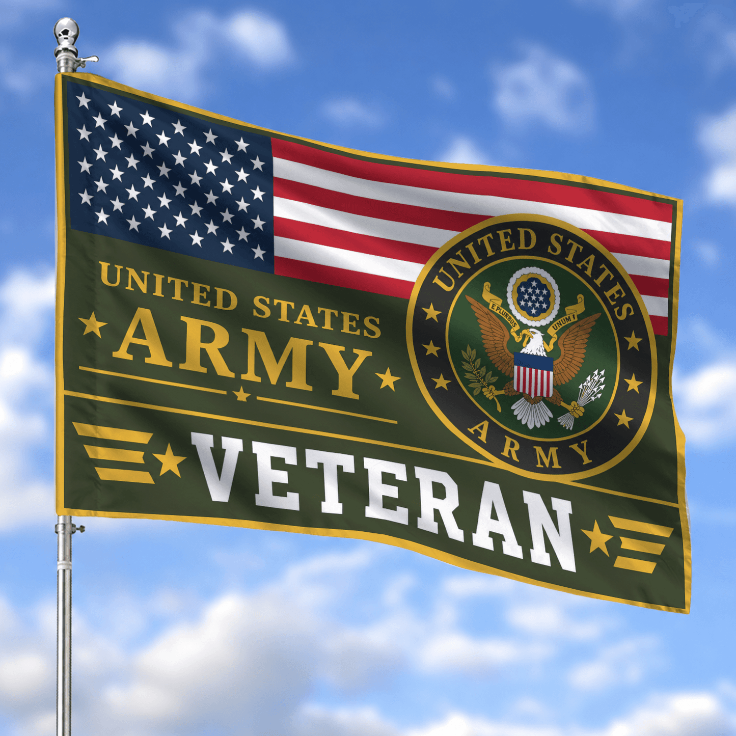US Army 250 Years Flag, Veteran Appreciation Military Flag For Retired Soldiers