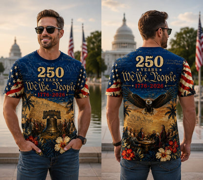 America 250th Anniversary T-shirt, USA 1776 to 2026 Patriotic Shirt, 4th of July Tee