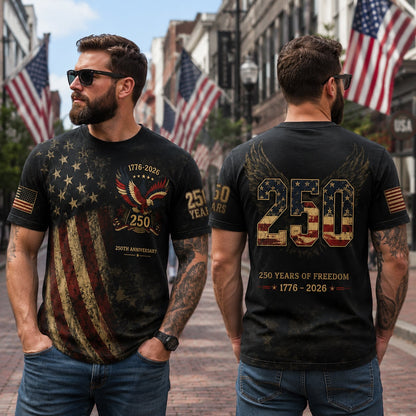 Anniversary 250th Independence Day T-Shirt, 1776 2026 Patriotic Freedom T-Shirts