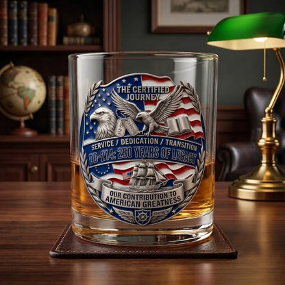 DD-214 250 Years Of Legacy Drinking Glass
