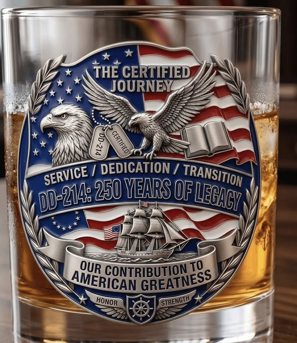 DD-214 250 Years Of Legacy Drinking Glass