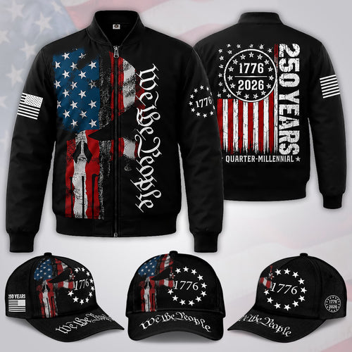Patriot Skull American Flag Jacket Bomber / Combo