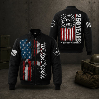 Patriot Skull American Flag Jacket Bomber / Combo