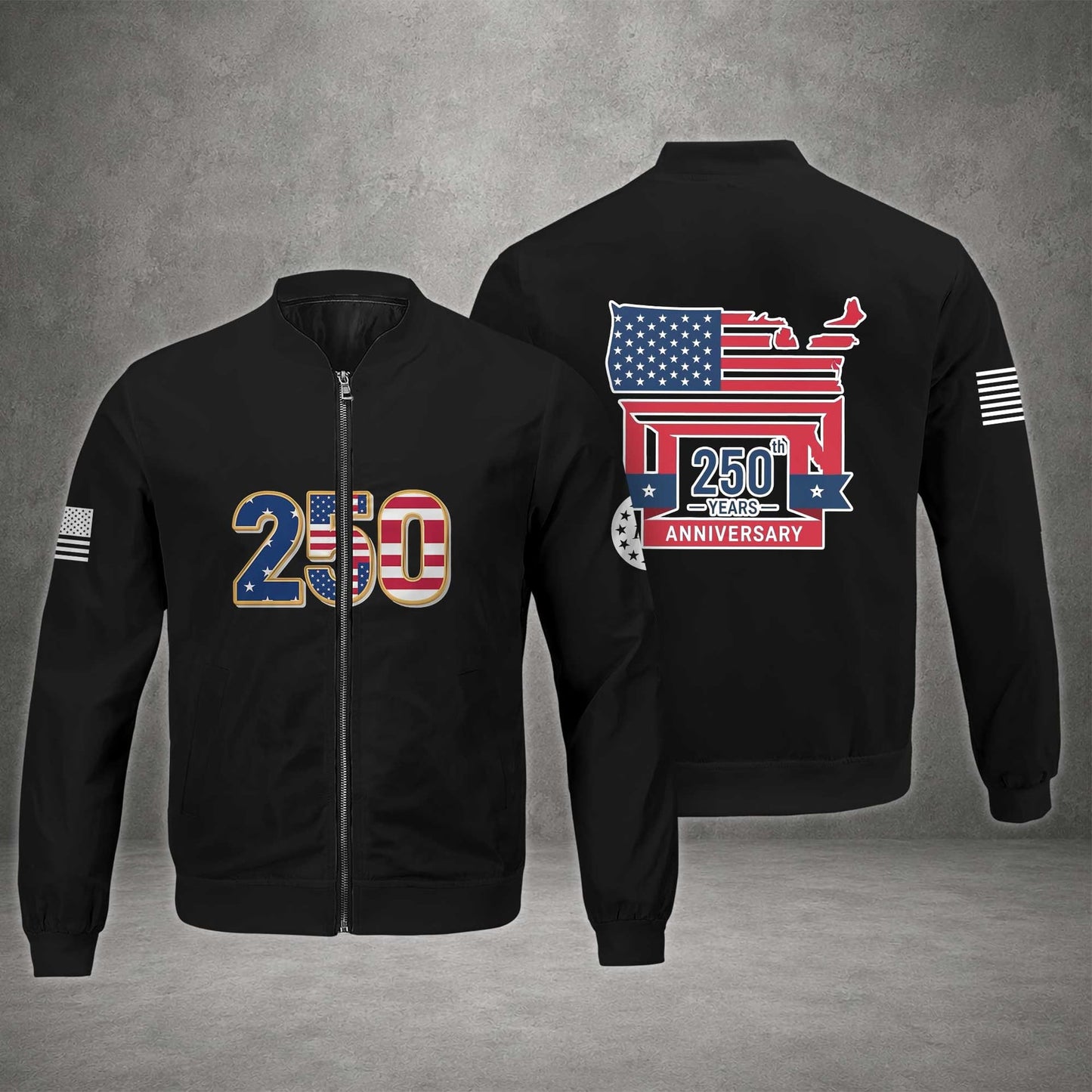 America 250 Varsity USA Patriotic Letterman 1776 2026 Jacket Bomber / Combo