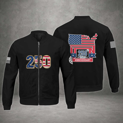 America 250 Varsity USA Patriotic Letterman 1776 2026 Jacket Bomber / Combo