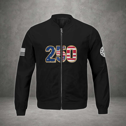 America 250 Varsity USA Patriotic Letterman 1776 2026 Jacket Bomber / Combo