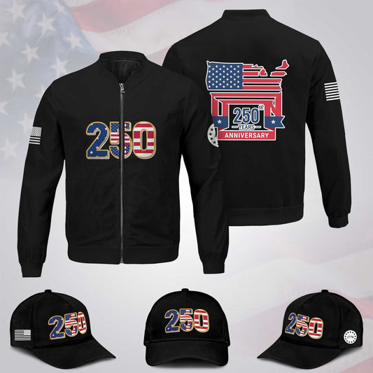 America 250 Varsity USA Patriotic Letterman 1776 2026 Jacket Bomber / Combo