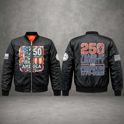 America 250 Varsity USA Patriotic Jacket Bomber / Combo