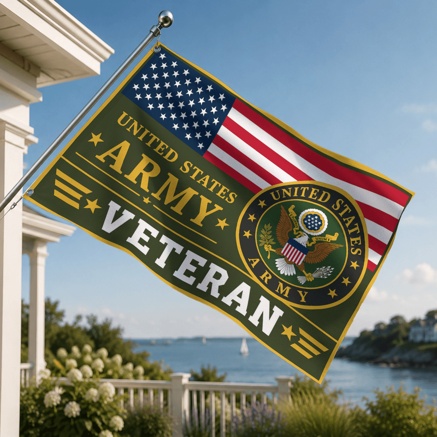US Army 250 Years Flag, Veteran Appreciation Military Flag For Retired Soldiers