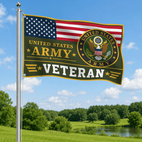 US Army 250 Years Flag, Veteran Appreciation Military Flag For Retired Soldiers