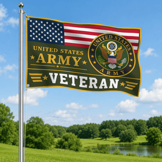 US Army 250 Years Flag, Veteran Appreciation Military Flag For Retired Soldiers