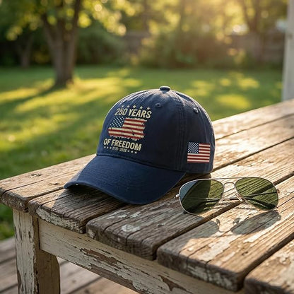 Printed Cap 250th Anniversary USA Eagle, 1776-2026 Patriotic Baseball Cap