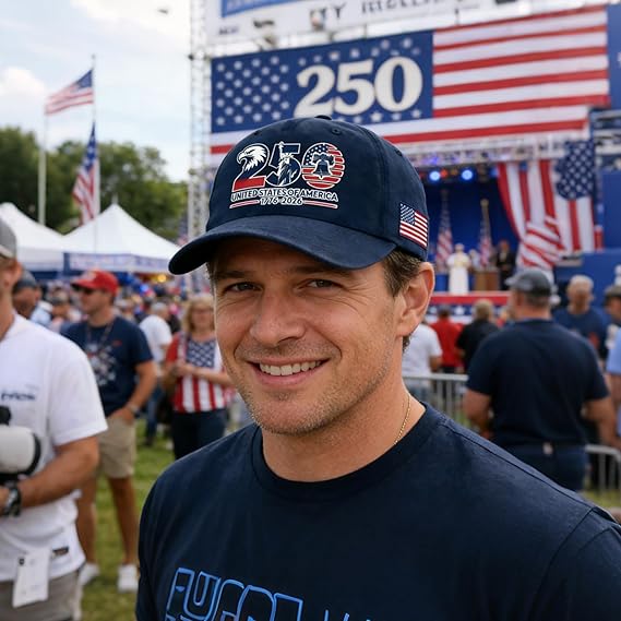 Printed 250th Anniversary America Cap, 1776-2026 Independence Day Baseball Hat