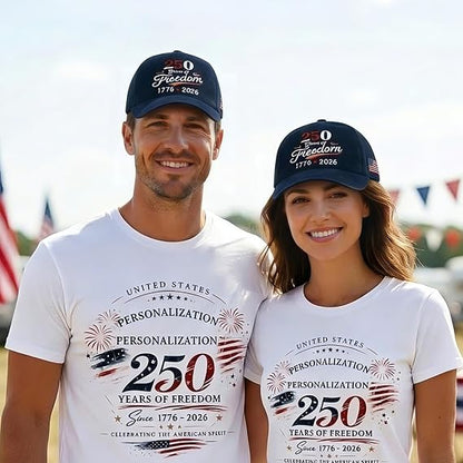 Embroidered America 250 Cap, 1776-2026 USA Patriotic Baseball Cap