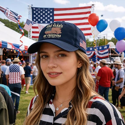 Printed Cap 250th Anniversary USA Eagle, 1776-2026 Patriotic Baseball Cap