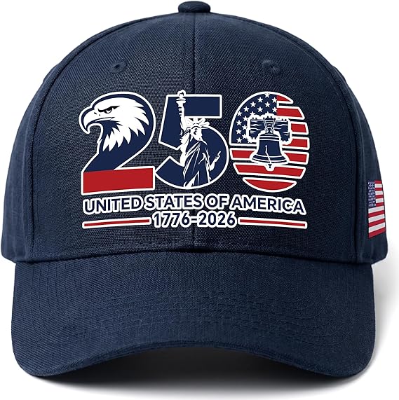 Printed 250th Anniversary America Cap, 1776-2026 Independence Day Baseball Hat