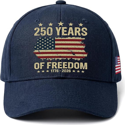 Printed Cap 250th Anniversary USA Eagle, 1776-2026 Patriotic Baseball Cap