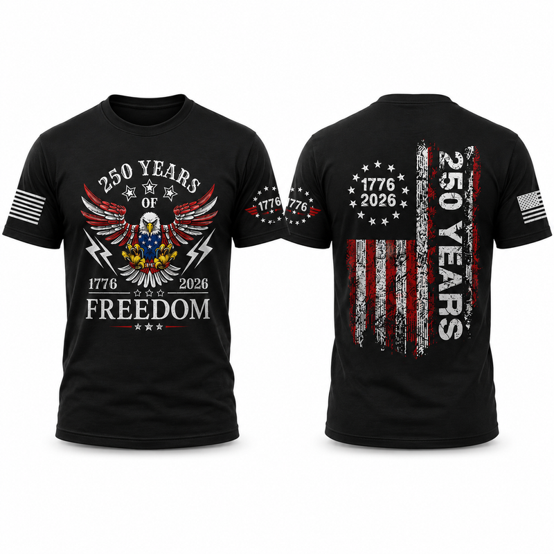 America 250th Birthday Tee, US Flag 250th Eagle Tee, Patriotic 1776 to 2026 Tshirt