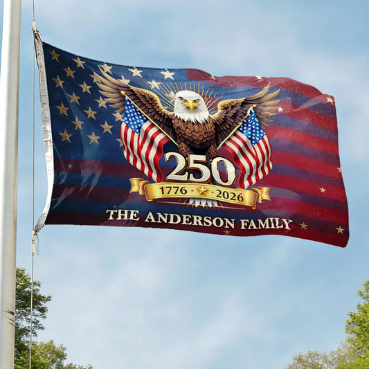 America 250 House Flag, United States Of America 1776-2026 Patriotic Garden Decor