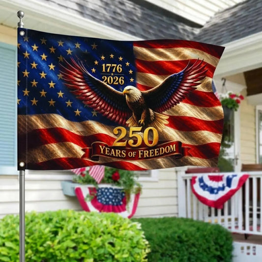 1776-2026 American Flag, Patriotic Eagle Independence Flag