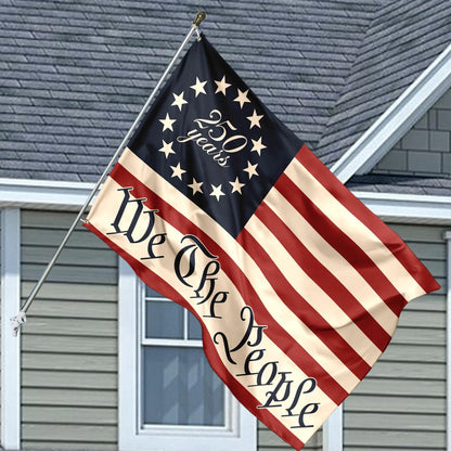 250 Years America We The People House Flag, Patriotic 1776-2026 Anniversary Decor