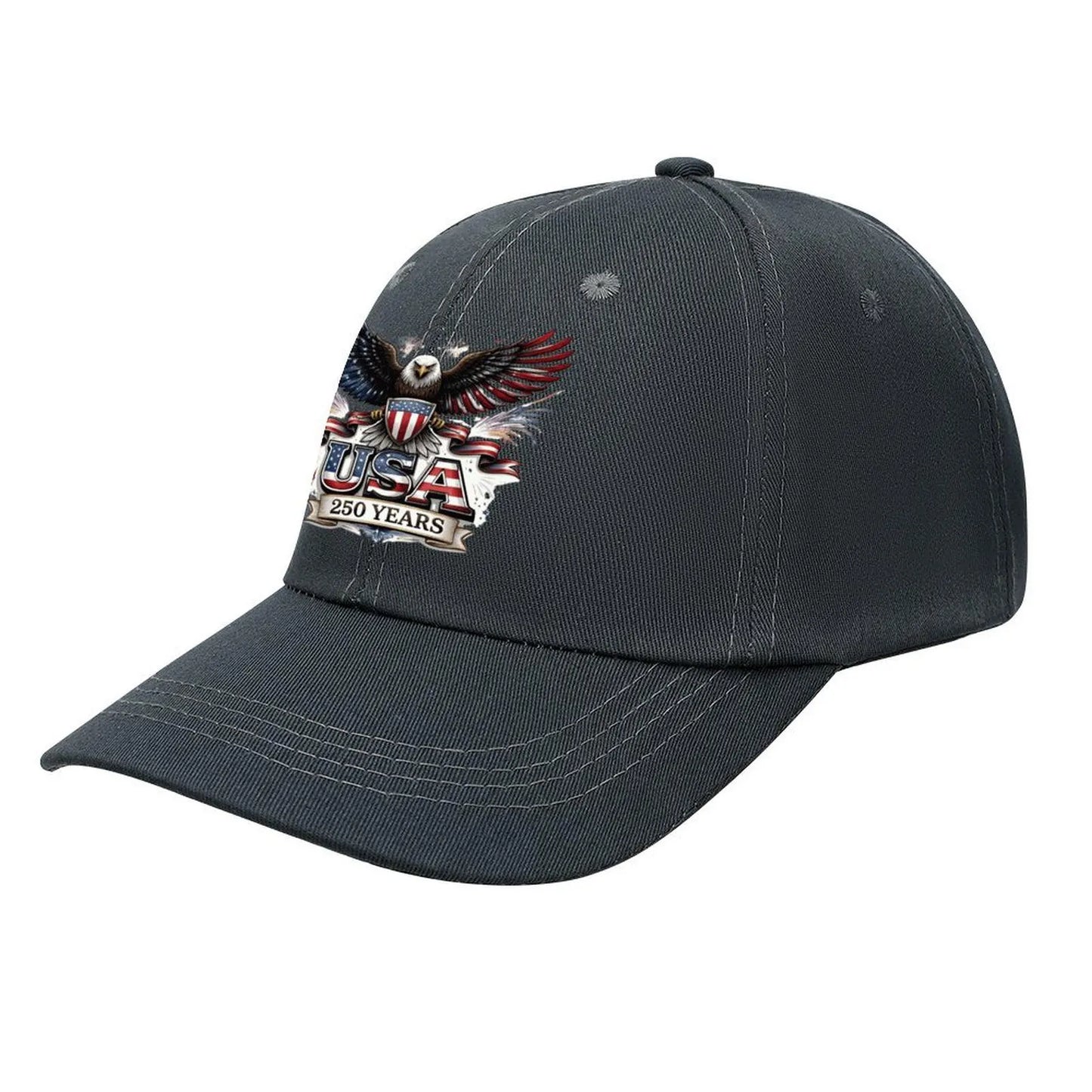 250th Anniversary USA Hat, American Flag Eagle Patriotic Print Cap