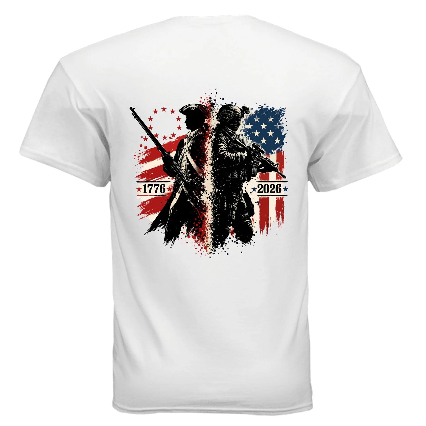 Two Soldiers One Nation Tee, 250 Years We The People T-Shirt, 1776-2026 Patriotic Tee
